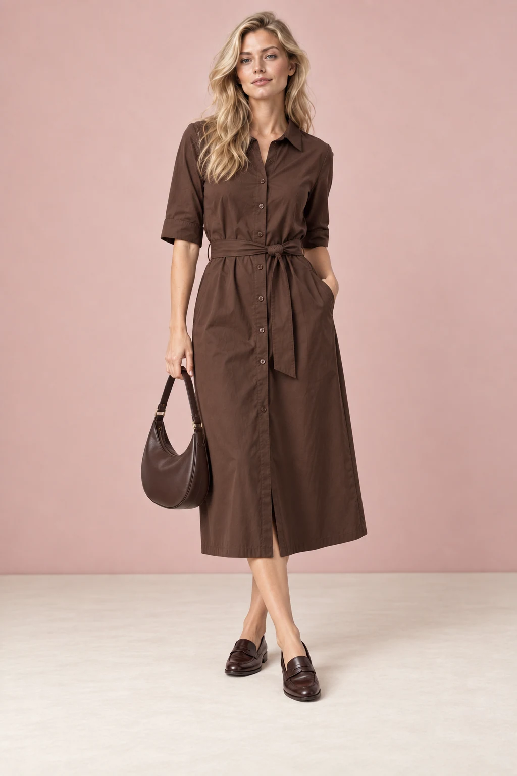 Café society dress on Dolly’s sample model