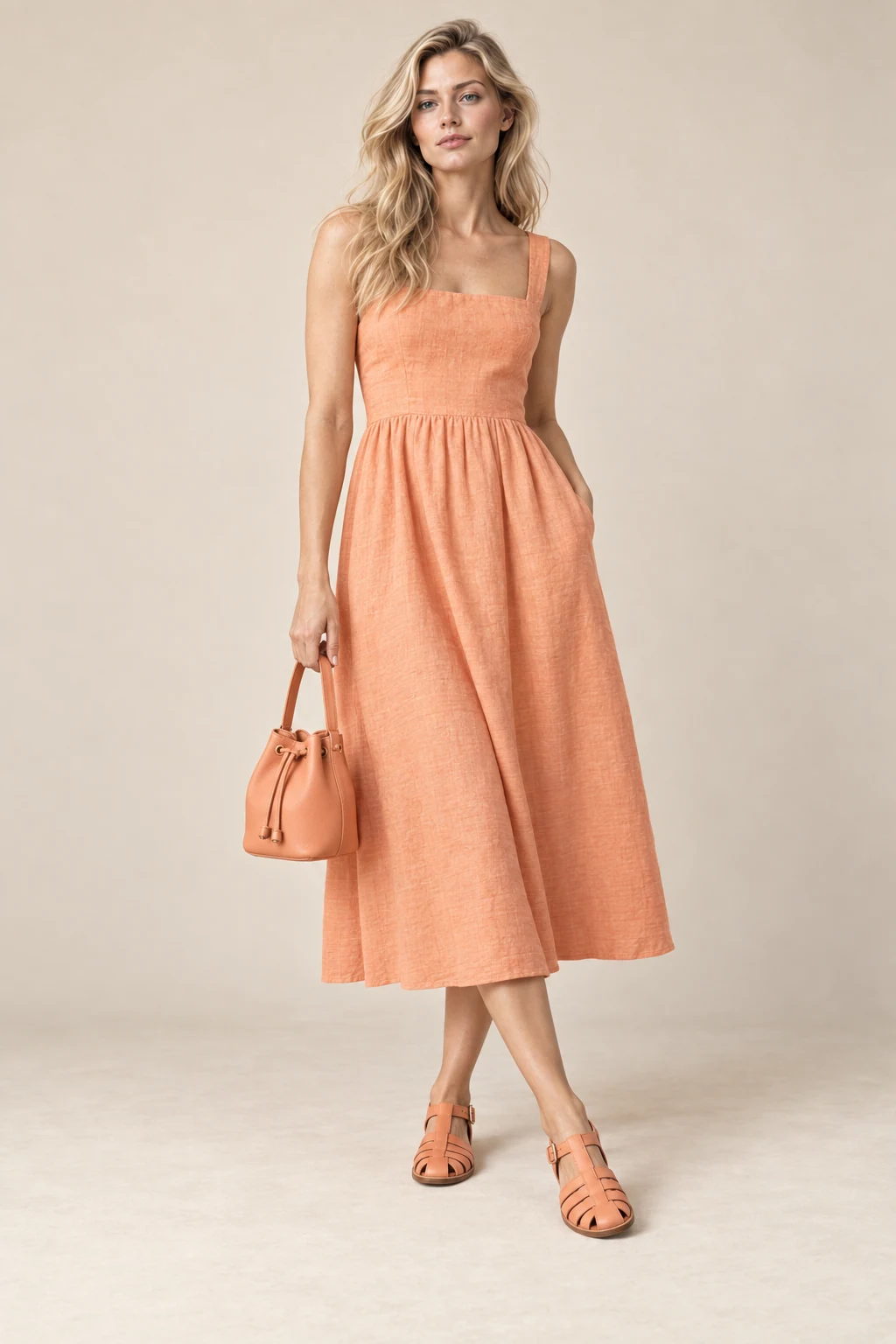 Tangerine dream · The dress edit on Dolly’s sample model